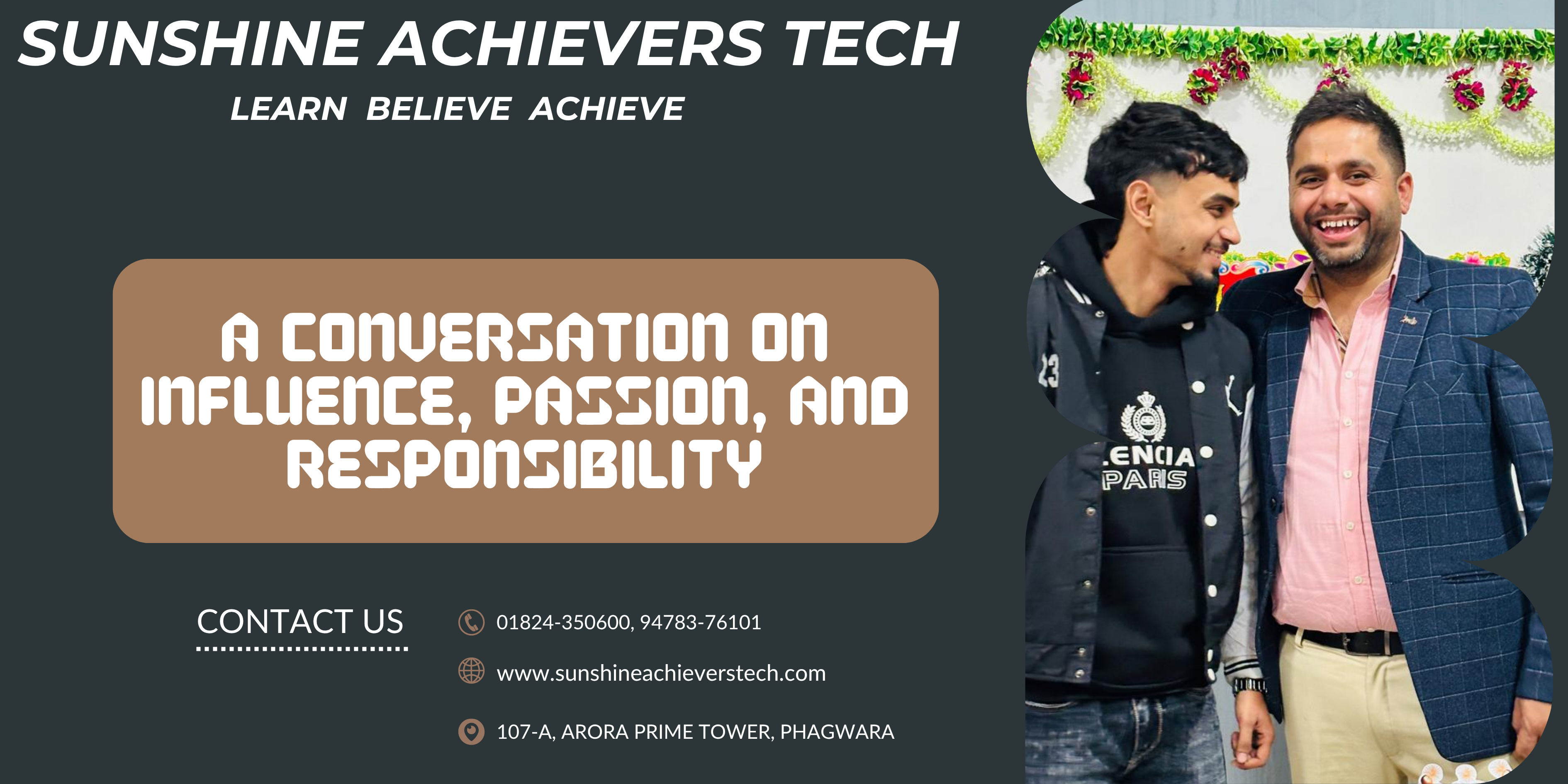 Sohit's insightful conversation on influence, passion, and responsibility for youth motivation and personal growth