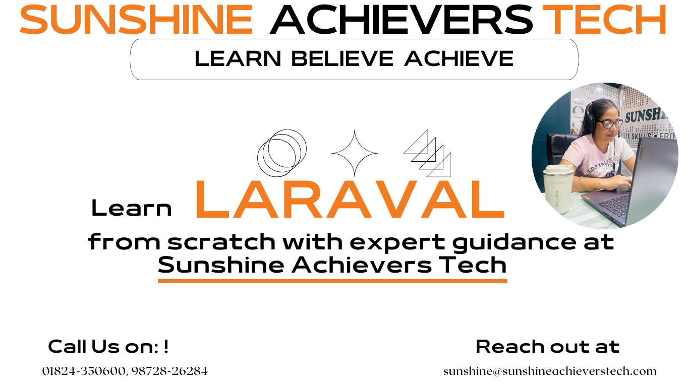 Laravel course starting 4th November 2024 at Best Industrial institute Sunshine Achievers Tech
