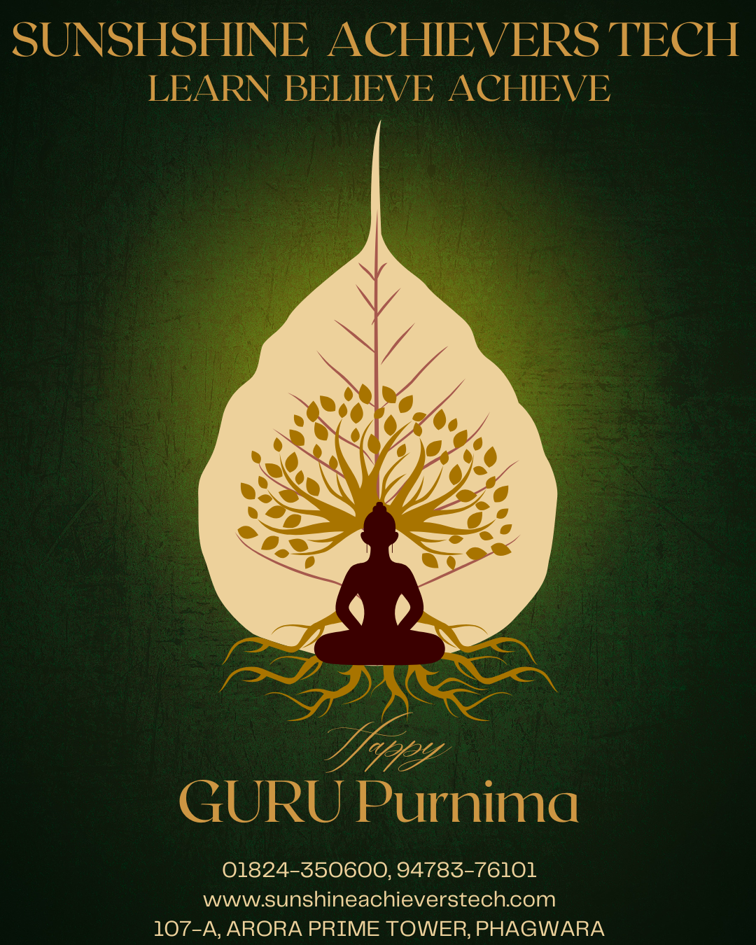 Happy guru purnima from Sunshine Achievers Tech